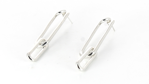 Philippe Audibert フィリップオーディベール DOUBLE OVAL GM ダブルオーバルシルバーピアス