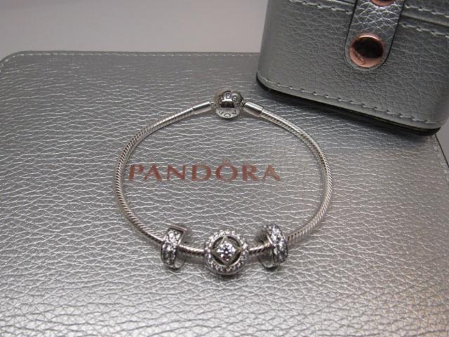 Pandora パンドラ スレッドレス ブレスレット 3チャーム ギフトセット