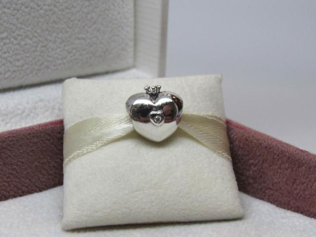 Pandora パンドラ チャーム ハート ダイアモンド Charm Club Heart w/ genuine Diamond Charm_2