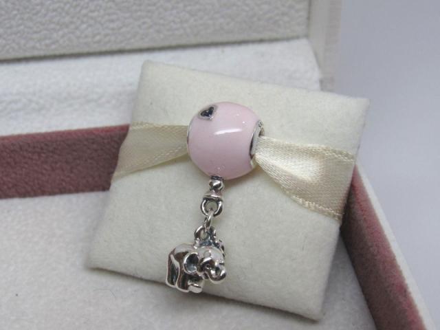 Pandora パンドラ チャーム 象 ぞう ピンク バルーン 風船 Elephant & Pink Balloon Dangle Charm_2