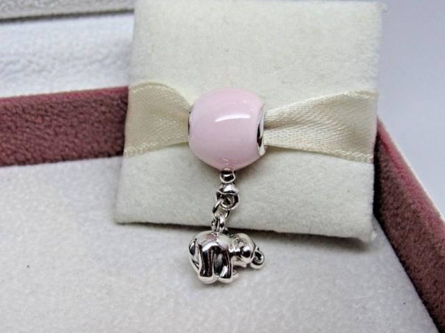 Pandora パンドラ チャーム 象 ぞう ピンク バルーン 風船 Elephant & Pink Balloon Dangle Charm_4
