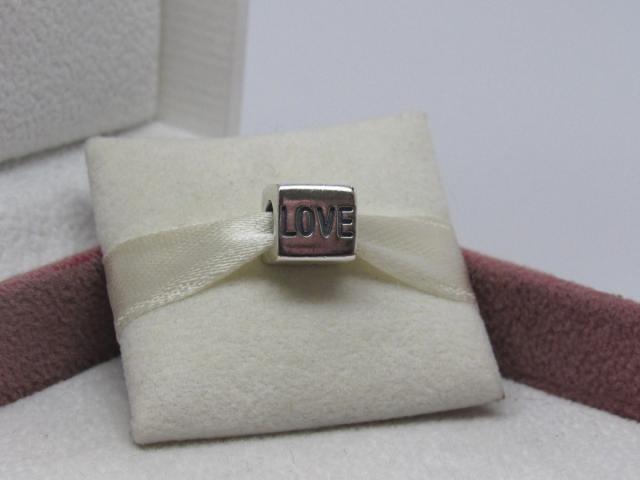Pandora パンドラ チャーム ハート キューブ I Love You Heart Cube w/14kt Gold Charm 790200 2 Tone_2