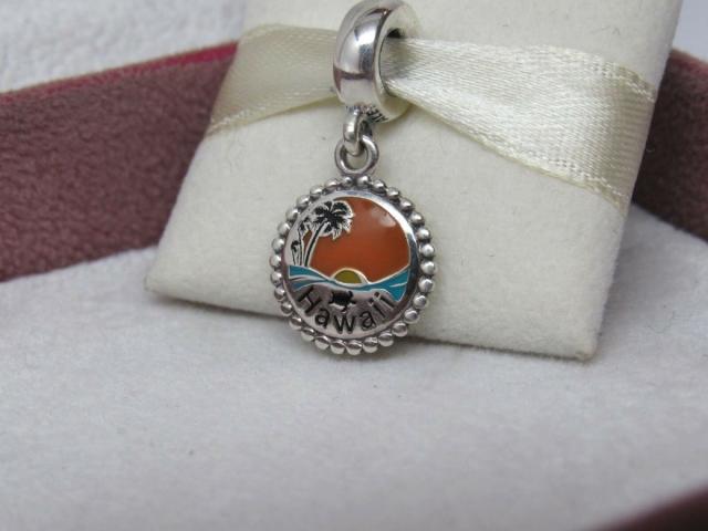 【廃盤レア】PANDORA チャーム カメ Murano Glass Sea Turtle Dangle Charm