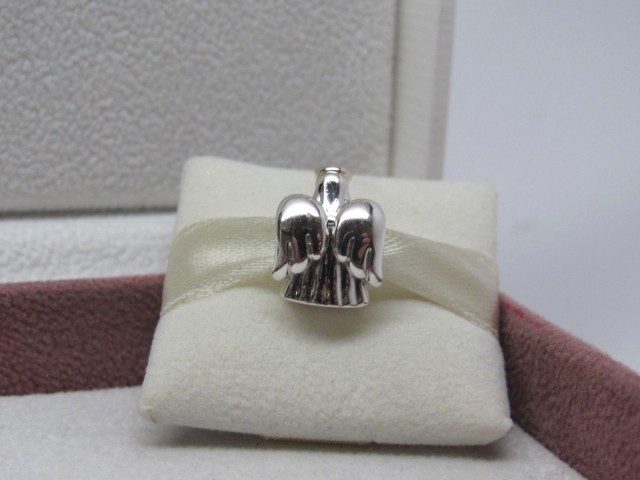 ボタニカルウエディング PANDORA Pandora パンドラ チャーム Divine Angel RETIRED Sterling Silver   14Kt Gold Charm エンジェル 天使