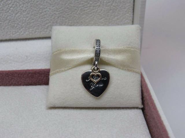 Pandora パンドラ チャーム I Love You Forever Heart w14K Charm ハート