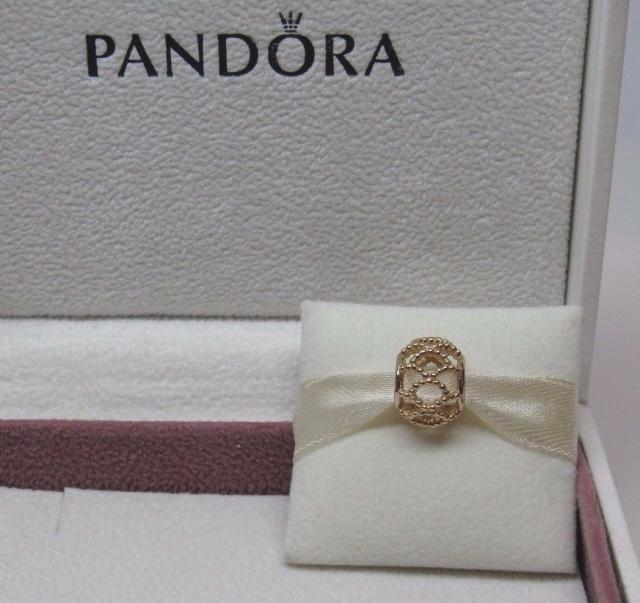 Pandora パンドラ チャーム Pandora Wanderlust Openwork Beaded 14Kt 585 Gold Charm_1
