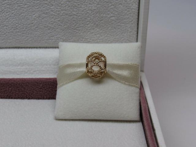 Pandora パンドラ チャーム Pandora Wanderlust Openwork Beaded 14Kt 585 Gold Charm_2