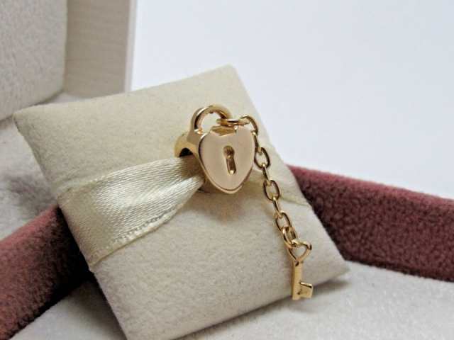 PANDORA Pandora パンドラ チャーム Key to My Heart w/ 14Kt