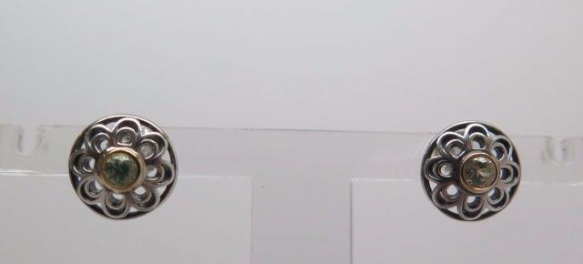 Pandora パンドラ ピアス Vintage Allure Green Spinel Post Earrings 緑 イヤリング