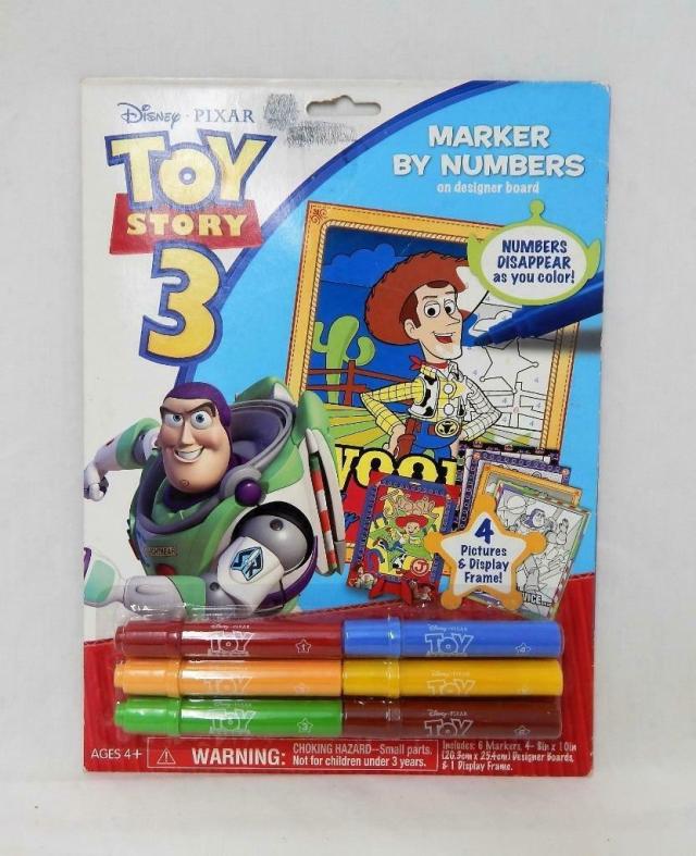 トイストーリー3 Marker By Numbers on designer board 4 Pictures &amp; Frame