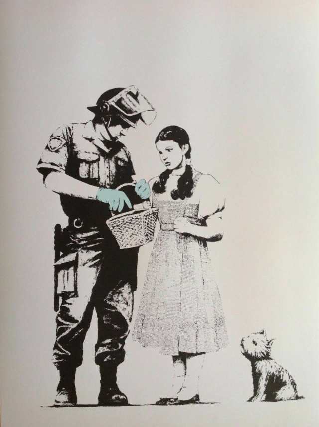 Banksy POLICE KIDS PINK WCP SCREEN PRINT バンクシー シルク 