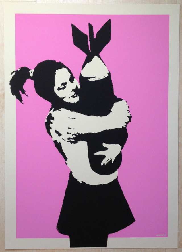 Banksy バンクシー BOMB HUGGER シルクスクリーン プリント WCP SCREEN PRINT 現代アート 限定品 希少｜au PAY  マーケット