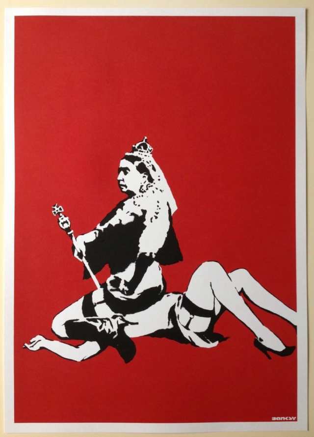 Banksy バンクシー QUEEN VICTORIA シルクスクリーン プリント WCP リプロダクション 現代アート 限定品 希少 版画