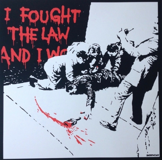 BANKSY バンクシー WCP I FOUGHT THE LAW 新品 Banksy バンクシー I FOUGHT THE LAW シルクスクリーン プリント WCP