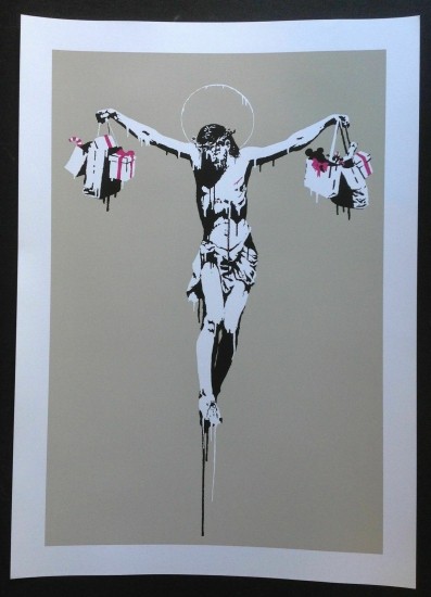 Banksy バンクシー CHRIST WITH BAGS シルクスクリーン プリント WCP