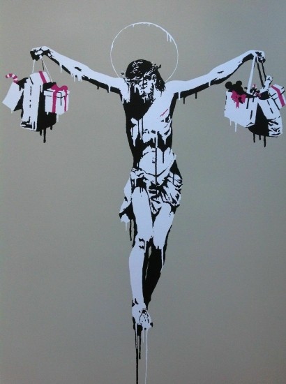 Banksy バンクシー CHRIST WITH BAGS シルクスクリーン プリント WCP ...