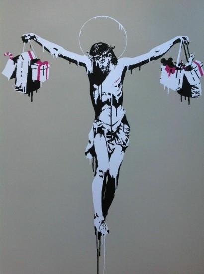 Banksy バンクシー CHRIST WITH BAGS シルクスクリーン プリント