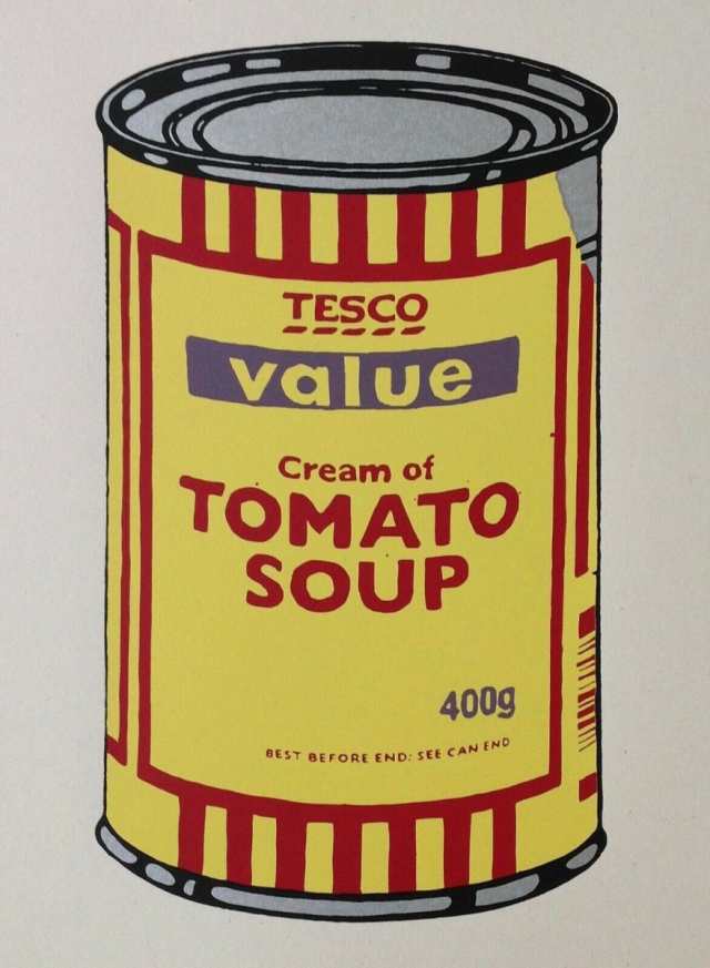 Banksy バンクシー SOUP CAN (Yellow) WCP リプロダクション シルク ...