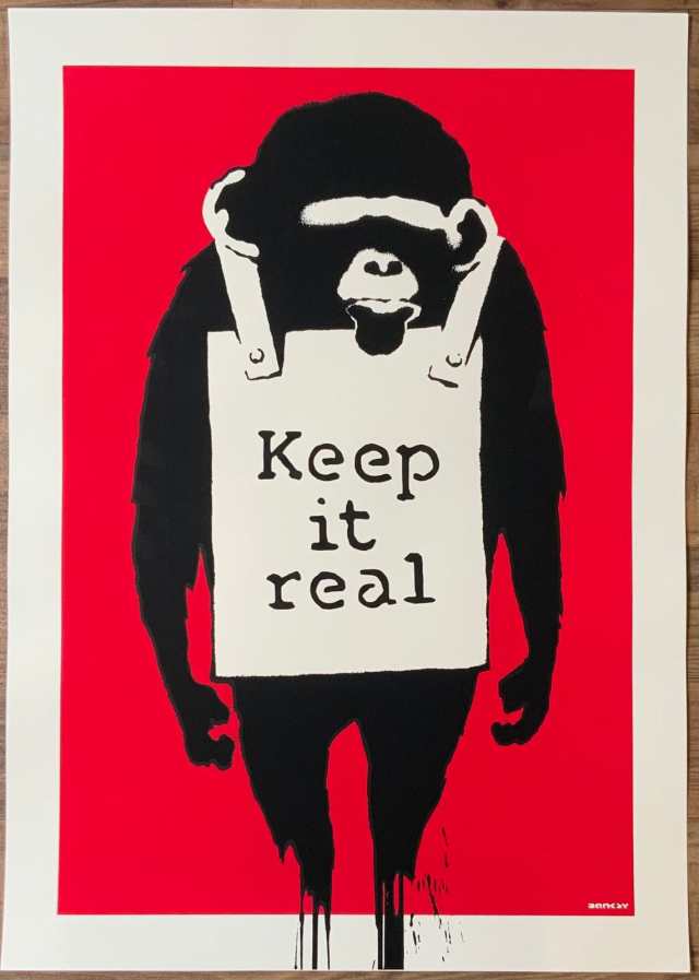 バンクシー / BANKSY “ KEEP IT REAL ” WCP リプロダクション・シルク 