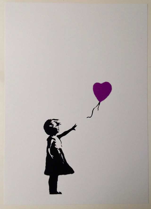 WCP Banksy バンクシー GIRL WITH PURPLE BALLOON リ
