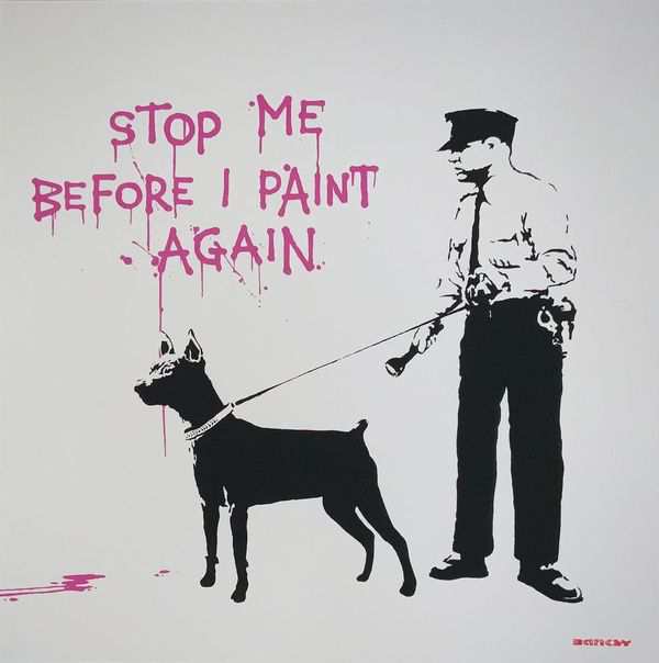 WCP Banksy バンクシー STOP ME BEFORE I PAINT AGAIN リプロダクション シルクスクリーン プリント 現代アートの通販はau  PAY マーケット - スワロフスキー専門店 Planetarium | au PAY マーケット－通販サイト