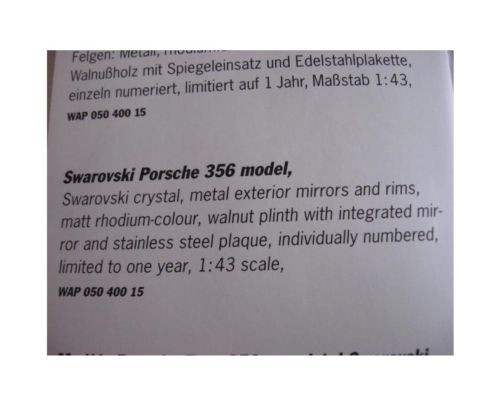 スワロフスキー Swarovski 2004年 限定品 『Porsche 356』 WAP05040015_4