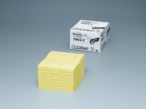 住友スリーエム　ポスト・イット業務用パック　８０個入り 横２５×縦７５ｍｍ　イエロー スリーエム ジャパン ポストイット 再生紙ふせん ７５×２５ 黄８０冊