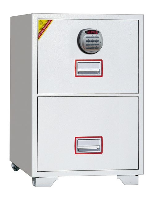 ディプロマット・ジャパン 耐火ファイリングキャビネット金庫 DFC2000R3 A4サイズ2段 1時間耐火 R3デジタルロック搭載 耐衝撃落下・急加熱・爆発試験合格モデル ビルトイン・アラーム容量52L×2段=104Lの通販は