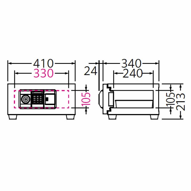 エーコー 家庭用小型耐火金庫 STANDARD BES-2PK (テンキー＆シリンダー