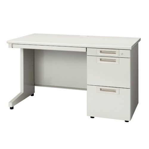 プラス 片袖机 RJ-127A-3 LGY エルグレー 引出A 364813の通販は