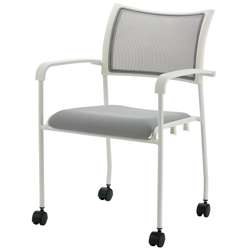 チェア 約幅56cm グレー 完成品 パーソナルチェア 約幅56cm グレー 天然木 ユーカリ アルミ