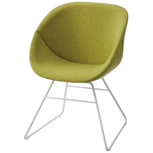 FRENZ ラウンジチェア RDP3-RW YG ループ脚WH 767966