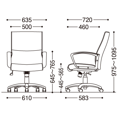 TOKIO 役員イス FTX-3 布張り 851071 TOKIO 役員イス FTX-3 布張り 851071