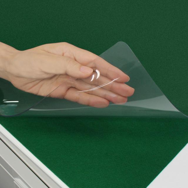 PLUS(プラス） デスクマット（塩ビ）エコノミータイプ 薄手1.2mm厚 Wタイプ（下敷付） DM-002W W1445×D715mm 41-066の通販は 5,275円