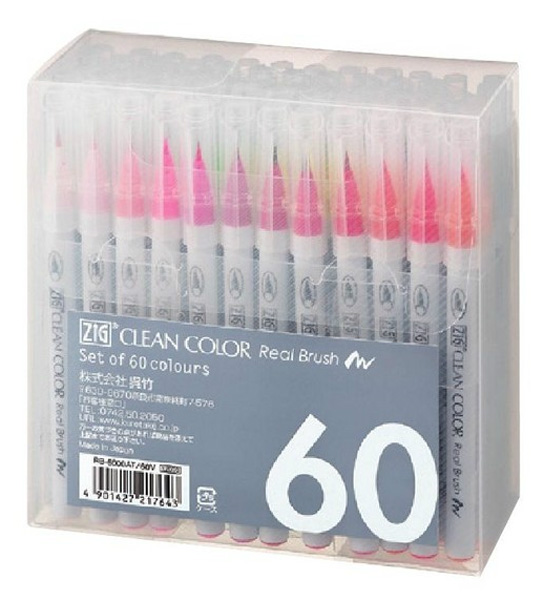 【送料無料！】【ラッピング対応商品】呉竹 ZIG クリーンカラー リアルブラッシュ 60V RB-6000AT/60V の通販は 7,877円