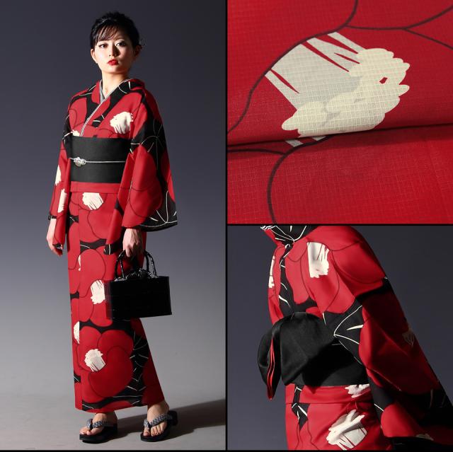 浴衣3点セット(浴衣+帯+下駄） 選べる柄 モダン レディース