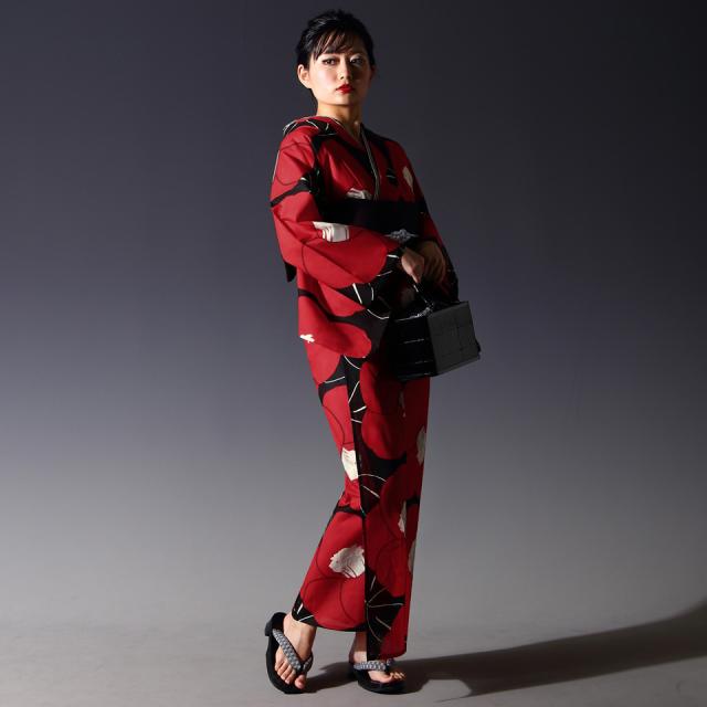 浴衣3点セット(浴衣+帯+下駄） 選べる柄 モダン レディース