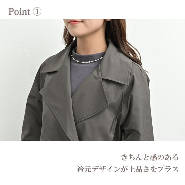 大きいサイズ レディース ミドルトレンチコート ダブルボタン ミドル丈 長袖 ブラウジング スプリングコート アウター M/LL/3L/4L/5L ゆったりサイズ ぽっちゃり女子 プラスサイズ_6