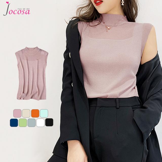 ニットトップス ノースリーブ ピンク ベージュ オレンジ ブルー ネイビー グリーン グレー ホワイト ブラック フリーサイズ Jocosa 7005の通販はau Pay マーケット Jocosa Au Pay マーケット店