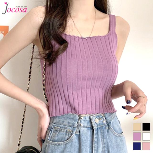 キャミソール ニット サマーニット ショート丈トップス ブラック ホワイト ピンク ベージュ パープル ネイビー フリーサイズ Jocosa 7132の通販はau Pay マーケット Jocosa Au Pay マーケット店