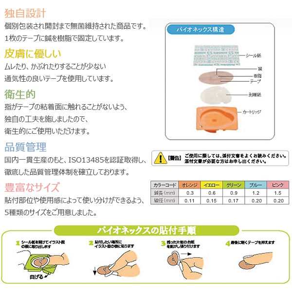 セイリン SEIRIN パイオネックス 100本入り 刺入タイプ 円皮針 鍼治療 管理医療機器の通販はau PAY マーケット - 健康ｆａｎ