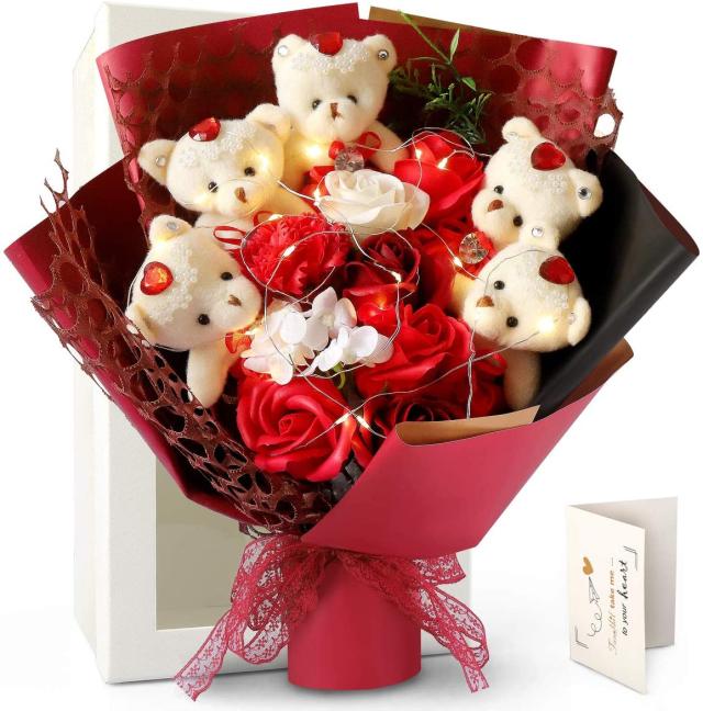 Sale 送料無料 ラッピング可 Led花束 カーネーション フラワー ソープフラワー 敬老の日 プ レゼント 花束造花 薔薇 クマ花束 バラ 造花 ブーケ 枯れ 豪華 Www Centrodeladultomayor Com Uy