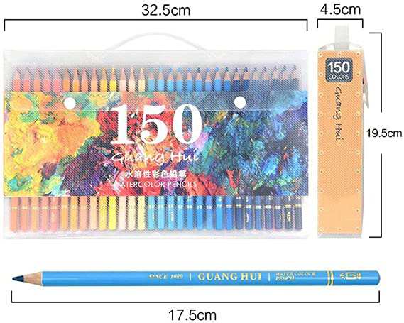 水溶性色鉛筆 150色セット 塗り絵 アート鉛筆 プレゼント用 絵の具 お絵描き 水に溶ける 子供と大人の塗り絵に適用 収納ケース付 の通販はau Pay マーケット Cocolostore