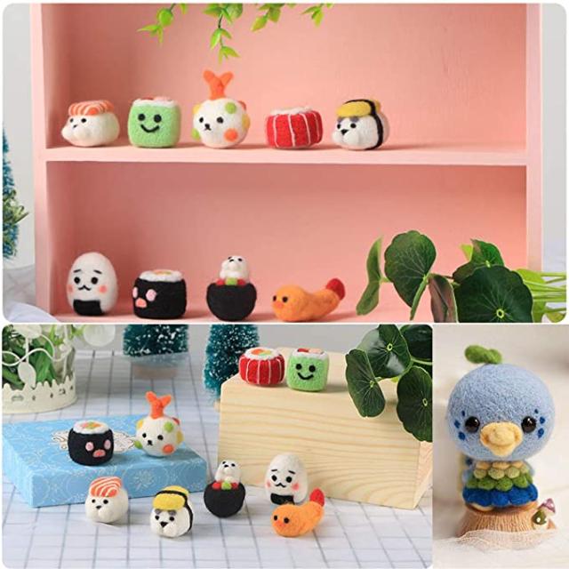 羊毛フェルト ウールフェルト セット 羊毛繊維 ふわふわ 可愛い カラフル ウールキャンディ 初心者様 フェルトキット 手芸セット 手作り の通販はau Pay マーケット Cocolostore