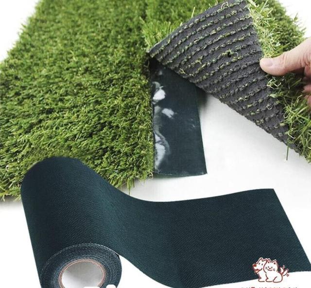 人工芝 テープ 両面 固定用 人工芝連結用テープ 防水 リアル ロール マット 強力ワイドタイプ 自己接着 合成芝生 庭 ガーデン 飾り (15cm*10m)
