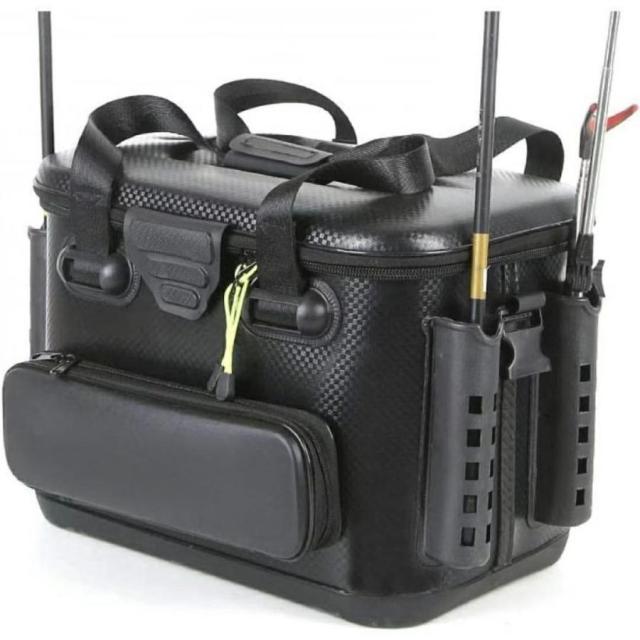 釣り バケツ 釣り用ケース タックルバッグ ロッドホルダー付き 釣りボックス 多機能 40L 大容量 EVA素材 防災 収納コンテナ タックルバッグ