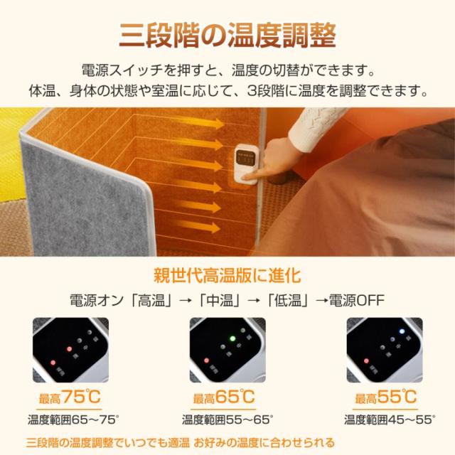 2025パネルヒーター ヒーター 足元 遠赤外線 足元ヒーター デスクヒーター 折りたたみ 暖房 省エネ デスク オフィス デスク下 ペット 毛布付き_5