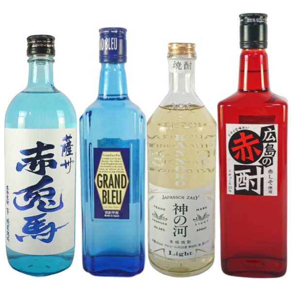 焼酎 リキュール 気軽に飲んで楽しもう 厳選 焼酎 リキュール 飲み比べ 4本セット 送料無料 赤兎馬 神の河 赤酎 グランブルーの通販はau Pay マーケット 酒食材基地プラットダルジャン