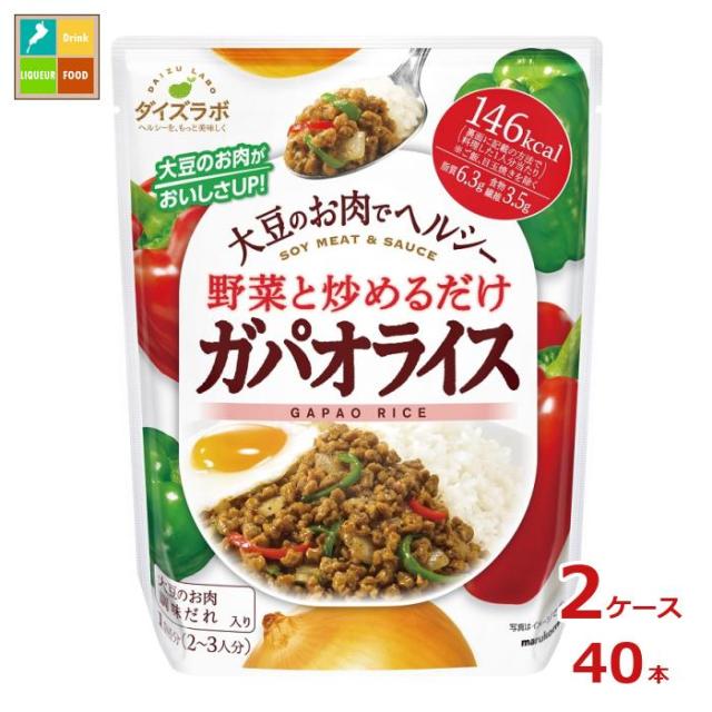 送料無料 マルコメ ダイズラボ ガパオライス（2〜3人分）158g袋×2ケース（全40本）