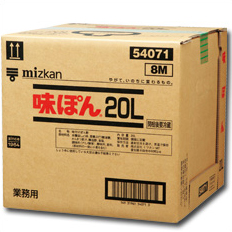 送料無料 ミツカン 味ぽん20Lキュービーテナー×1本※コックはついていません